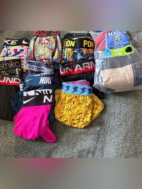 Bundle 19 used and new children's boxers